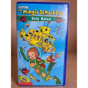 The Magic School Bus Gets Eaten VHS 1995 Scholastic KidVision Blue Clamshell